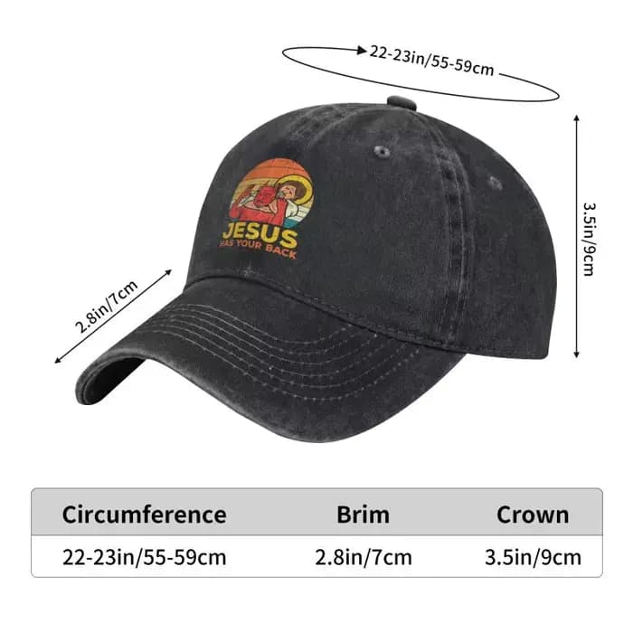 Jésus a votre dos Jiu Jitsu rétro chrétien casquette de Baseball Vintage coton Denim casquette papa chapeaux unisexe réglable Snapback chapeau