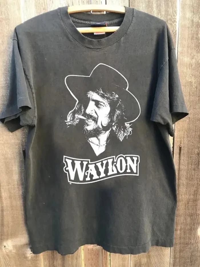 VTG 1984 Waylon Jennings Concert Tour T-shirt pour hommes