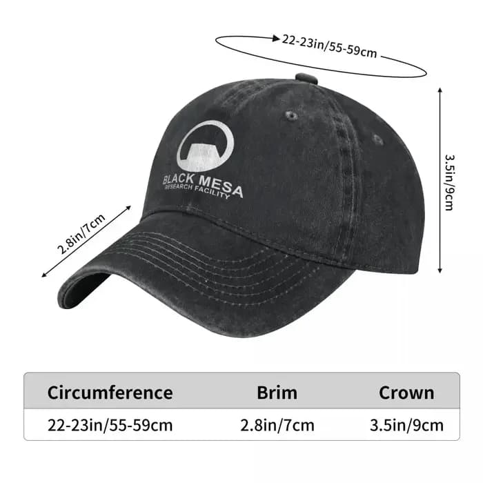 Casquette de Baseball noire Mesa Half Life Lambda