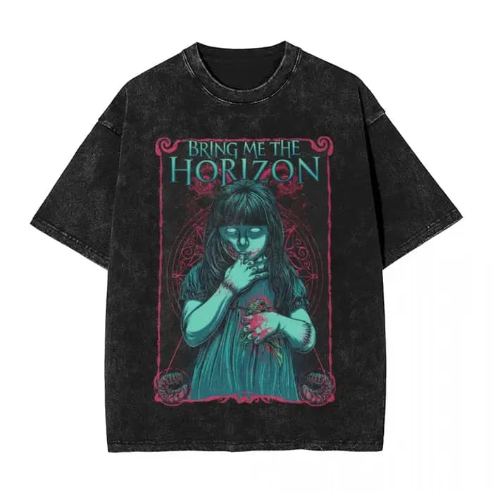 BMTH Horizons Emo T Shirt, Économie de bande death metal adt Économie à manches courtes Streetwear T