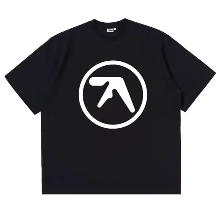 T-Shirt homme Aphex Twin chemise 100% coton imprimé surdimensionné Y2k t-shirts streetwear à manches