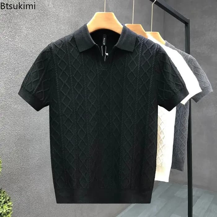 Pulls style polo pour hommes