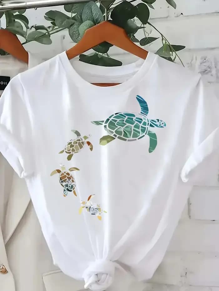 T-Shirt décontracté à manches courtes pour femmes