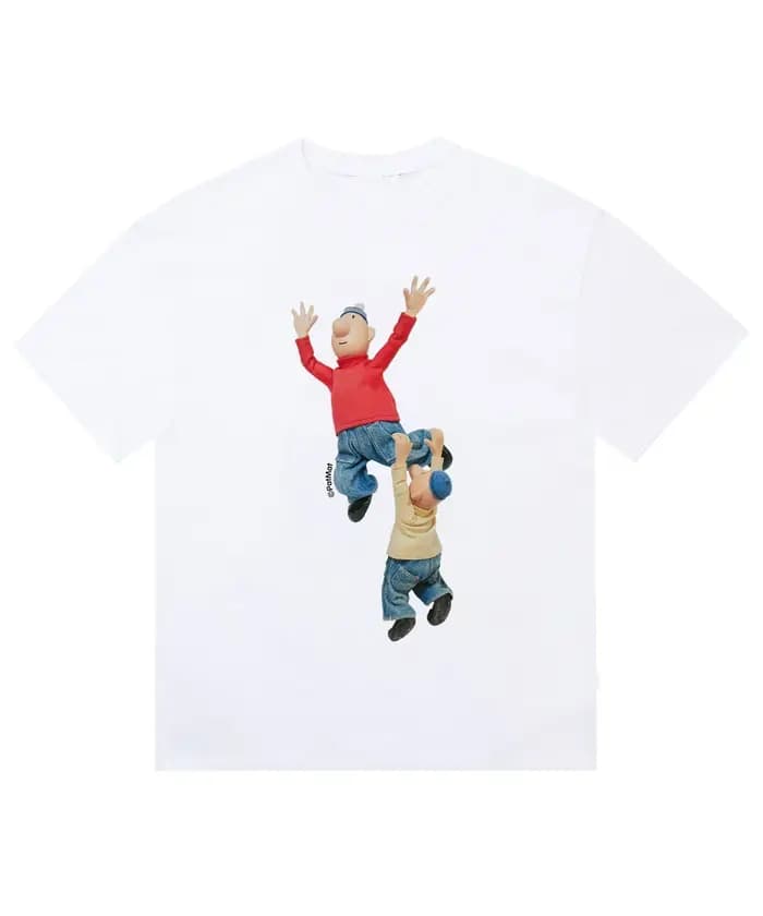T-shirt à motif imprimé de personnages de dessins animés amusants