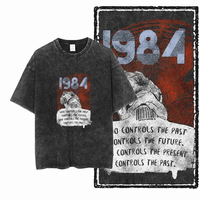X1-x25 STREE THEME graphique exclusif unisexe coton lavé à l'acide t-shirt Cool Vintage Streetwear h
