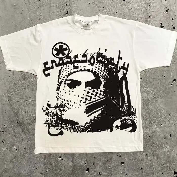 T-shirt surdimensionné avec lettres graphiques Harajuku Y2k pour hommes et femmes