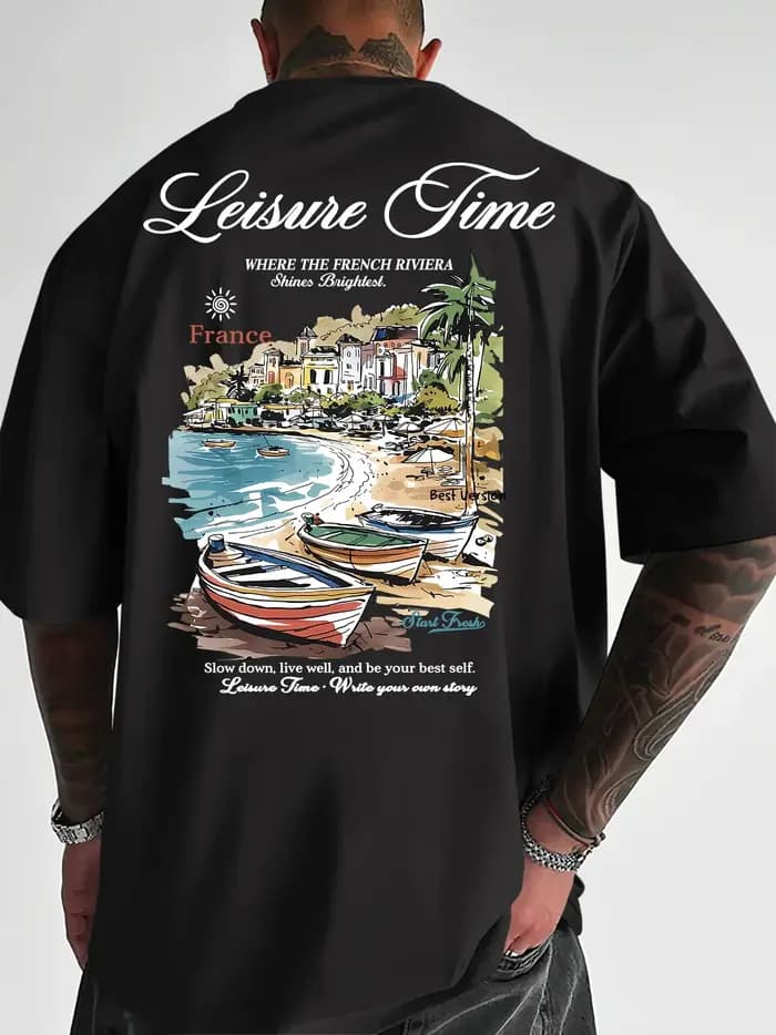 T-shirt de style vacances pour hommes
