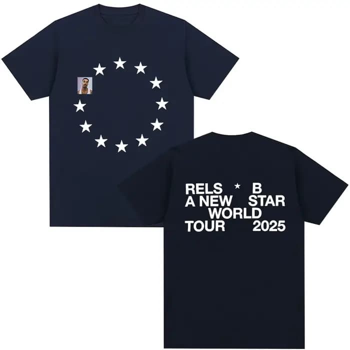 Rels B A New Star World Tour 2025 Merch T-shirt hommes femmes vêtements Hip Hop T-shirts coton décontracté Harajuku