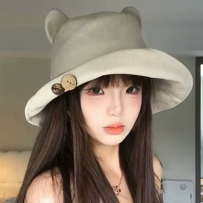 NOUVEAU ! Chapeau de pêcheur pour femme à motif dessin animé