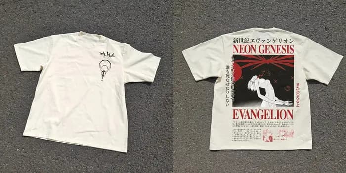 T-shirt Unisexe à Manches Courtes Graphique Poids Lourd Baige Neon Genesis Evangelion Third Impact L
