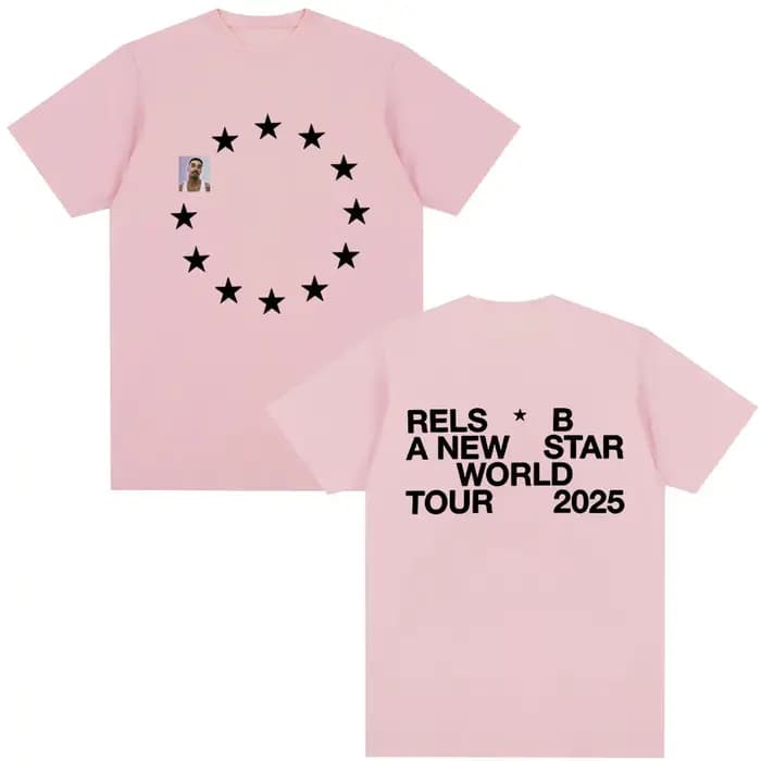 Rels B A New Star World Tour 2025 Merch T-shirt hommes femmes vêtements Hip Hop T-shirts coton décontracté Harajuku