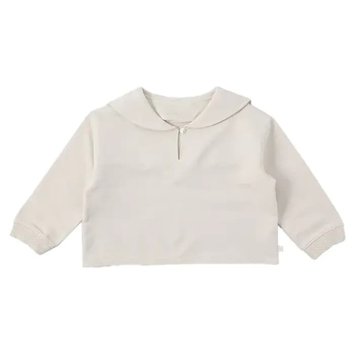 Nouveau sweat à capuche polyvalent en coton avec col marin et manches longues pour garçons et filles