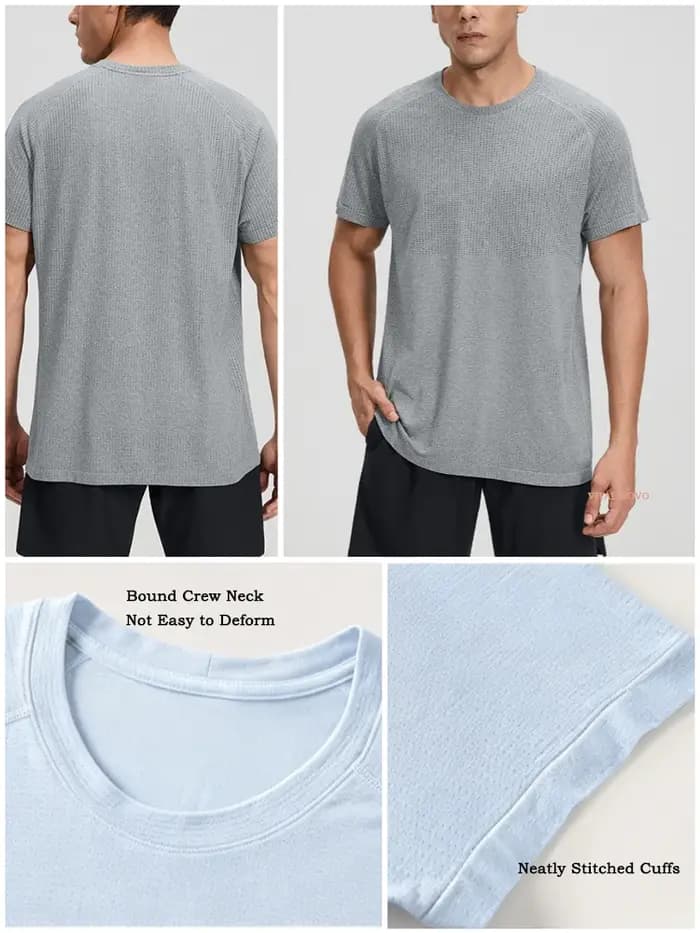 VITALINOVO T-shirt de sport pour homme à manches courtes