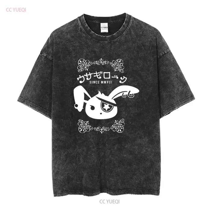 Punk Bunny t-shirt Pastel goth rabbiT gothique jrock yami kawaii scène visuelle kei emo manches longues ou courtes vintage lavé