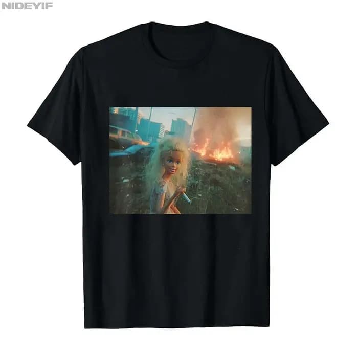 T-shirt drôle avec visage de poupée dégoûtant pour hommes et femmes