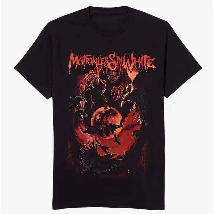 Immobile en blanc Grim Reaper Crows T-Shirt imprimé-noir 220g nouveau arrivé pur coton adapté aux fêtes d'anniversaire déplacements quotidiens