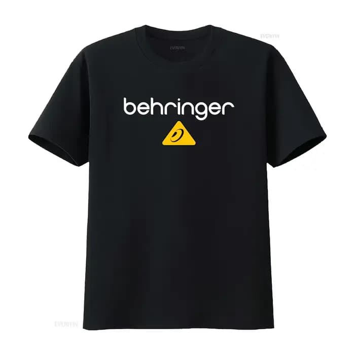 T-shirt en coton épais pour homme avec logo Behringer, élégant et confortable pour les passionnés de