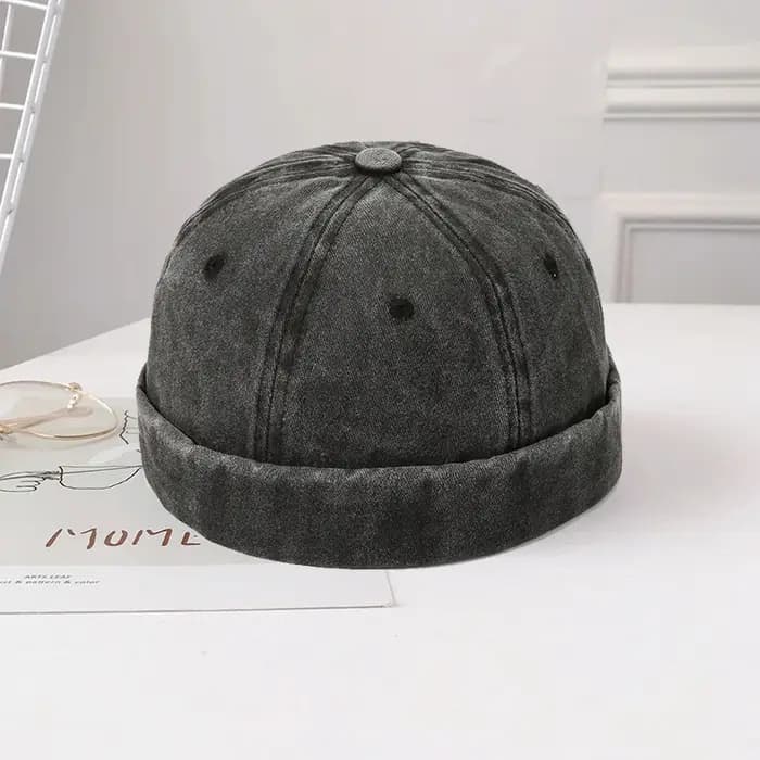 Hommes Denim Hip Hop chapeaux Skullies Casquette été Bonnet chapeau sans bride Docker