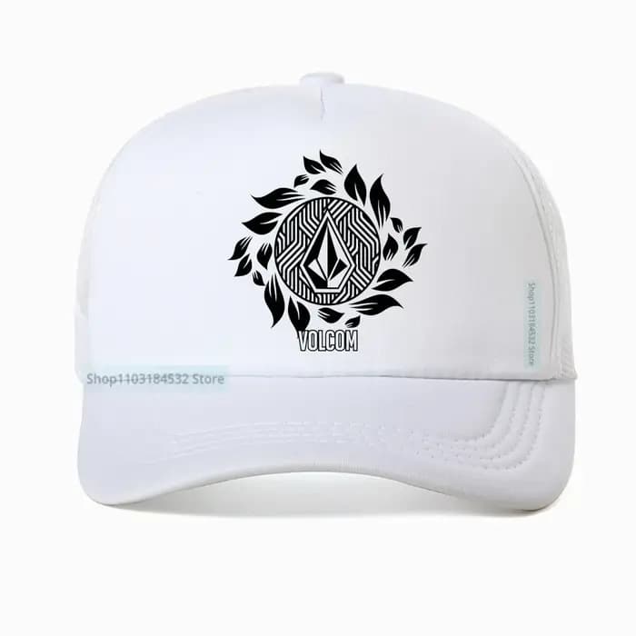 Casquette de baseball simple imprimée V-Volcoms pour homme – Tendance estivale, respirante, réglable