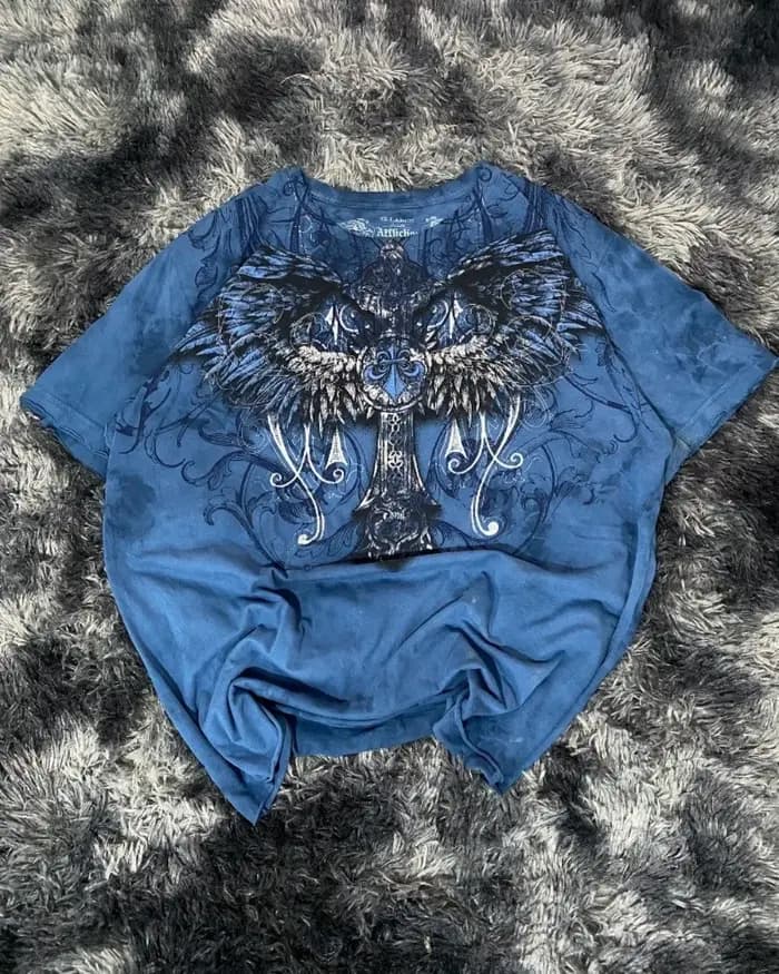 T-shirt pour homme à imprimé crâne américain