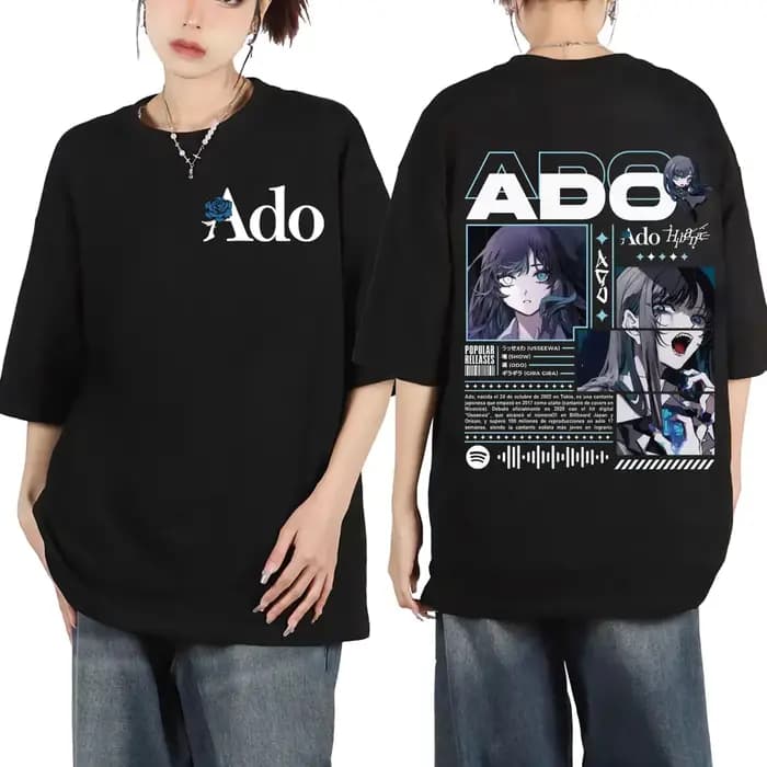 Chanteur Ado Hibana Tour du monde 2025 T-shirts graphiques mode Vintage à manches courtes