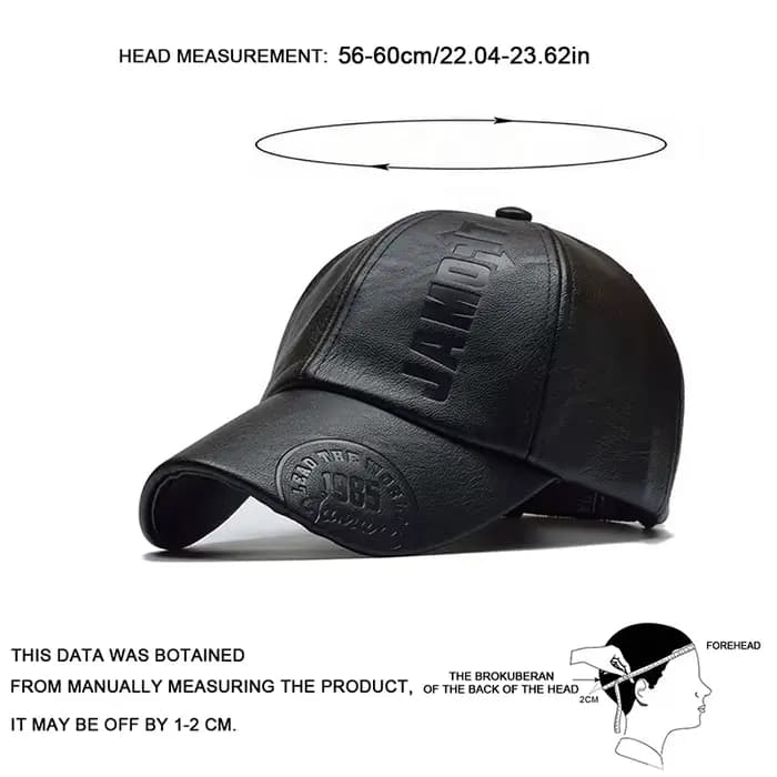 Hommes Vintage Casquette de Baseball réglable en cuir PU chapeau à rabat Para Hombre
