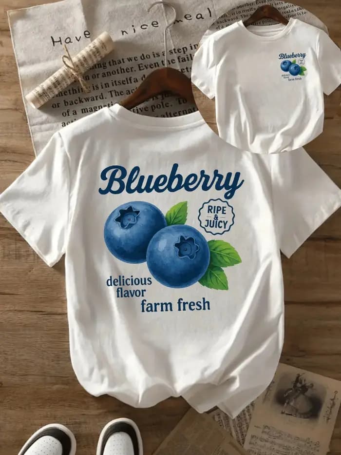 T-shirt pour femme avec imprimé graphique tropical (papaye
