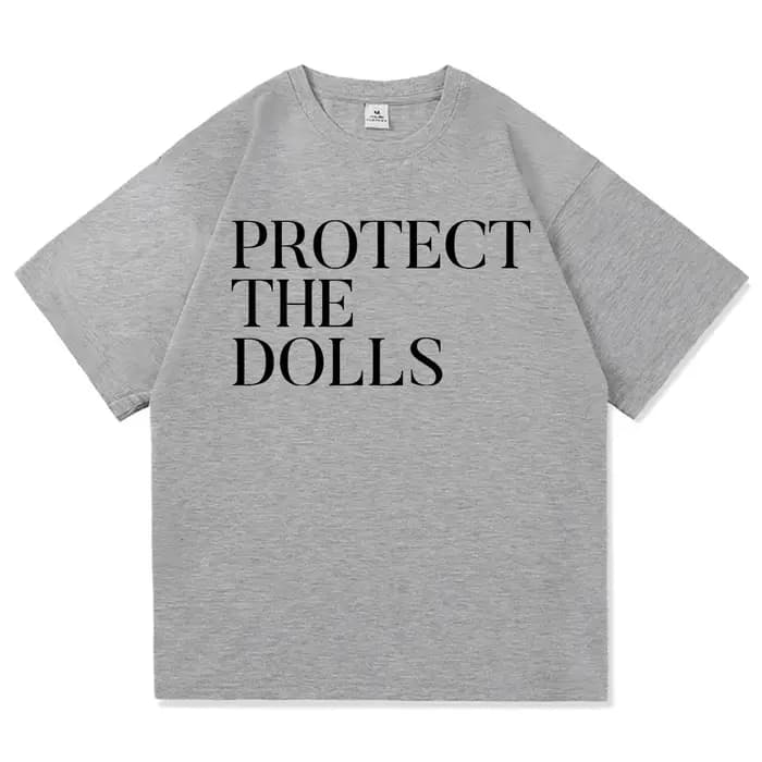 T-shirt à imprimé graphique « Protect The Dolls », style Harajuku, décontracté, pour hommes et femme