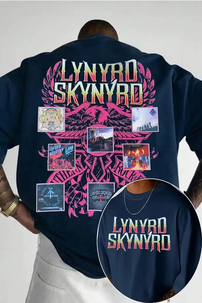 Lynyrd Skynyrd Rock Band Graphic TShirt pour hommes et femmes