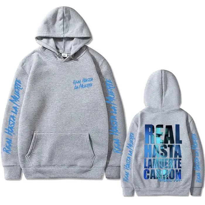 Sweat à capuche imprimé Real Hasta La Muerte pour hommes et femmes