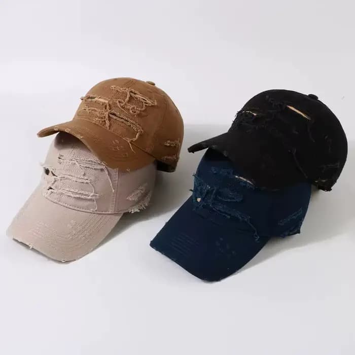 Nouveaux chapeaux de baseball à bords déchirés pour hommes et femmes