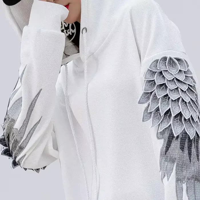 Sweat-shirt à capuche brodé pour hommes, vêtements Hip Hop, blanc, de luxe, sans marque, Streetwear, automne, bon marché, Emo