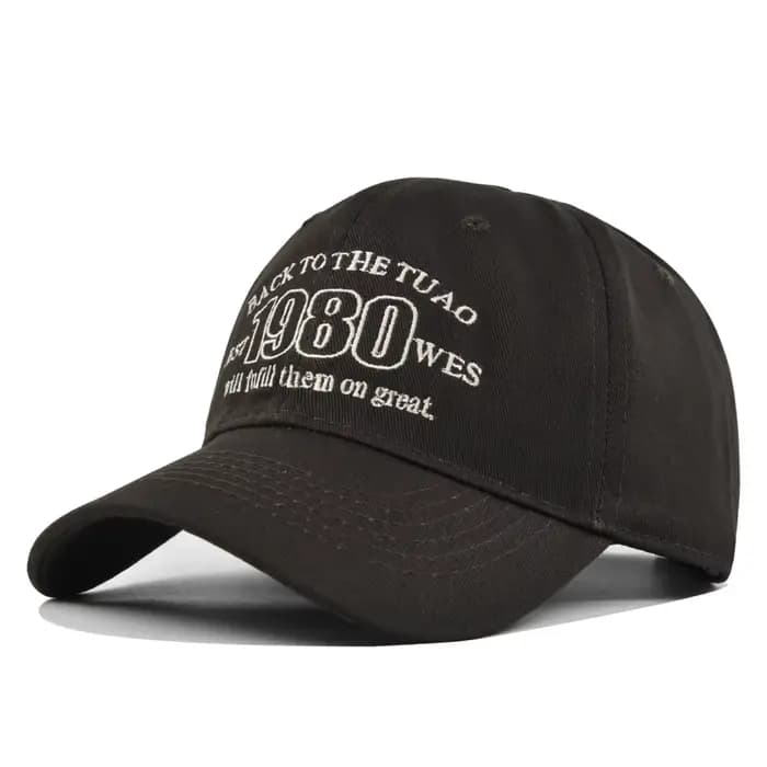 Casquette de baseball brodée 1980, coupe délavée réglable, chapeau de papa pour hommes et femmes, vi