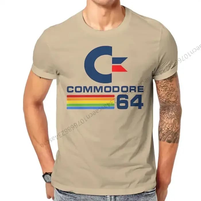 Commodore 64 T-shirt pour hommes, vêtements d'été T-shirt à col rond en polyester