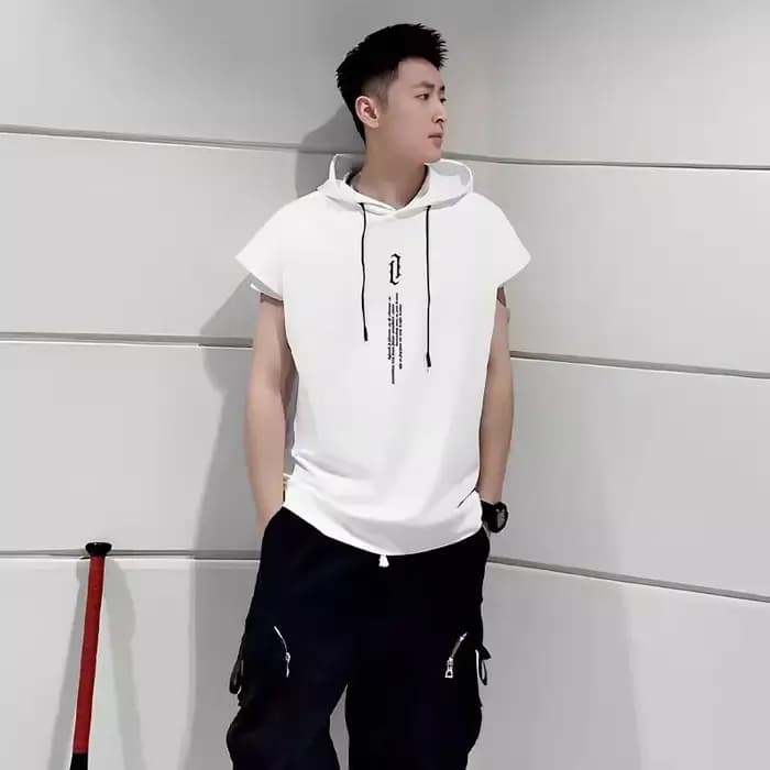 T-Shirt en Coton Noir pour Homme