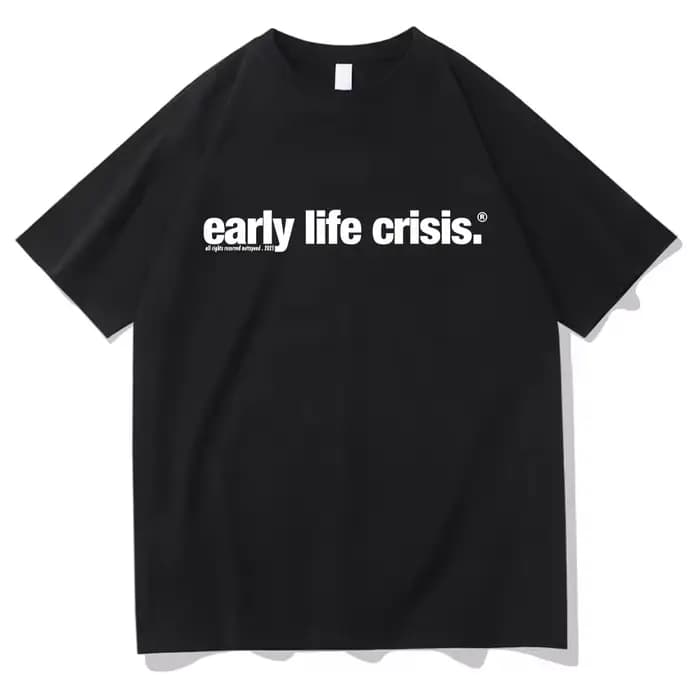 T-shirt Nettspend Early Life Crisis Same 2025 – Vêtements tendance homme/femme en coton