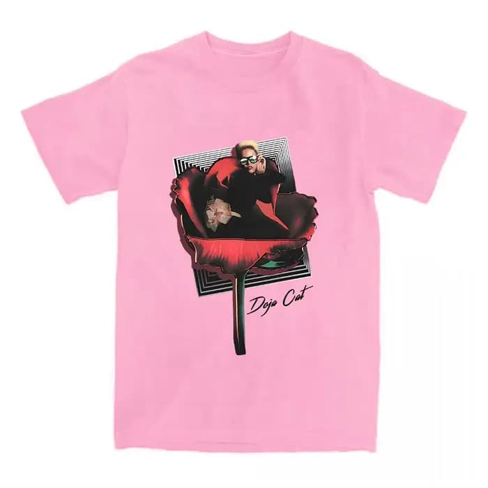 VIE IN BLOOM T-SHIRT Doja chat mode chanteur graphique t-shirts coton à manches courtes femme