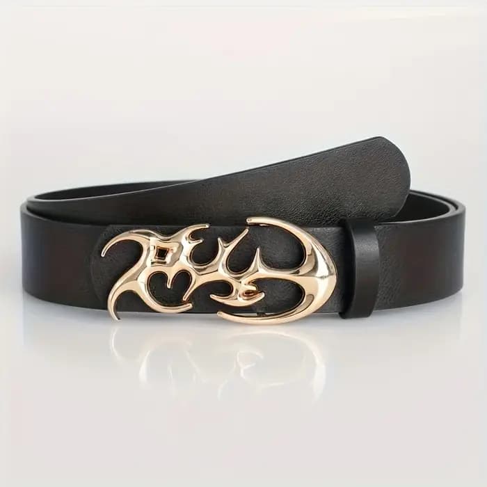 Ceinture Punk en cuir PU ajouré Y2K pour hommes et femmes, accessoire tendance pour cadeaux, ceintur
