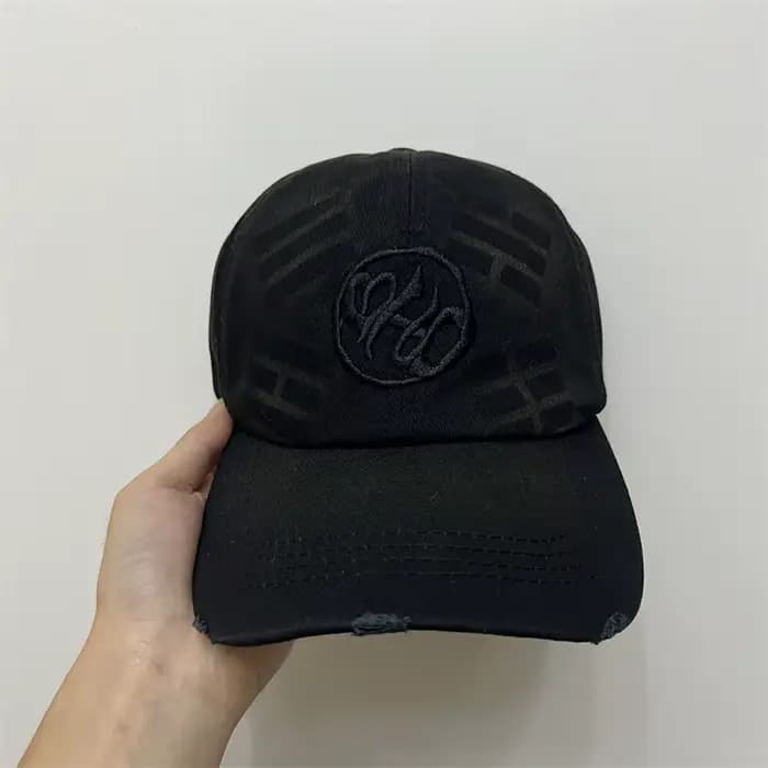 Casquette de baseball brodée en coton noir pour fans de K-pop