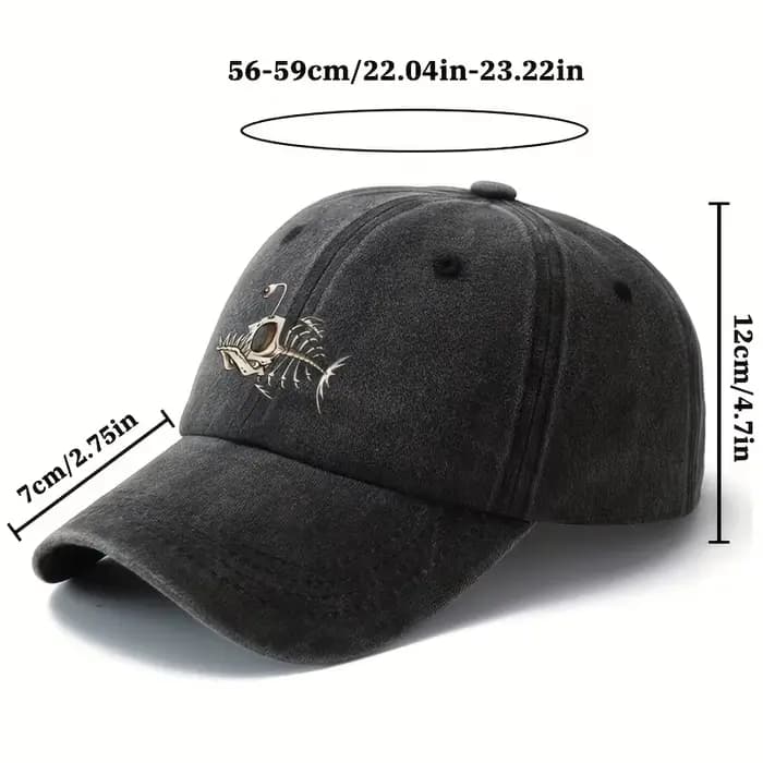 Casquette de baseball imprimée en arête de poisson