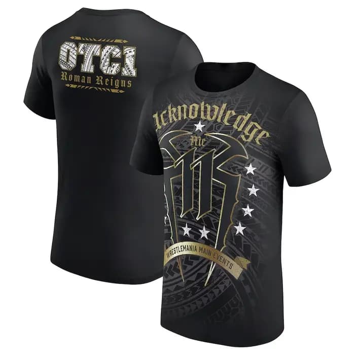 T-shirt Roman Reigns Original Tribal Chief pour hommes et femmes, vêtements d'été en coton, surdimen