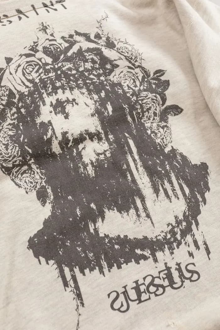 SAINT Vintage pull éclaboussé d'encre Graffiti Destruction col rond à capuche automne hiver hommes f