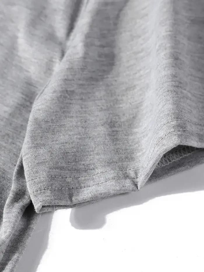 Gris couleur unie vêtements hommes t-shirts de haute qualité nouveau t-shirt été décontracté couverture en coton Hip