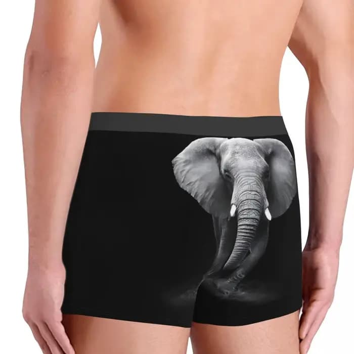 Saint valentin hommes éléphant sous-vêtements Boxer slips Stretch Shorts culottes caleçons pour mari petit ami cadeau d'anniversaire