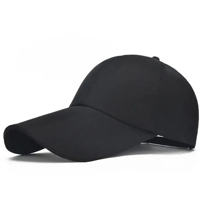 Casquette de baseball extra longue ajustable en toile, protection UV, idéal pour les voyages et la p