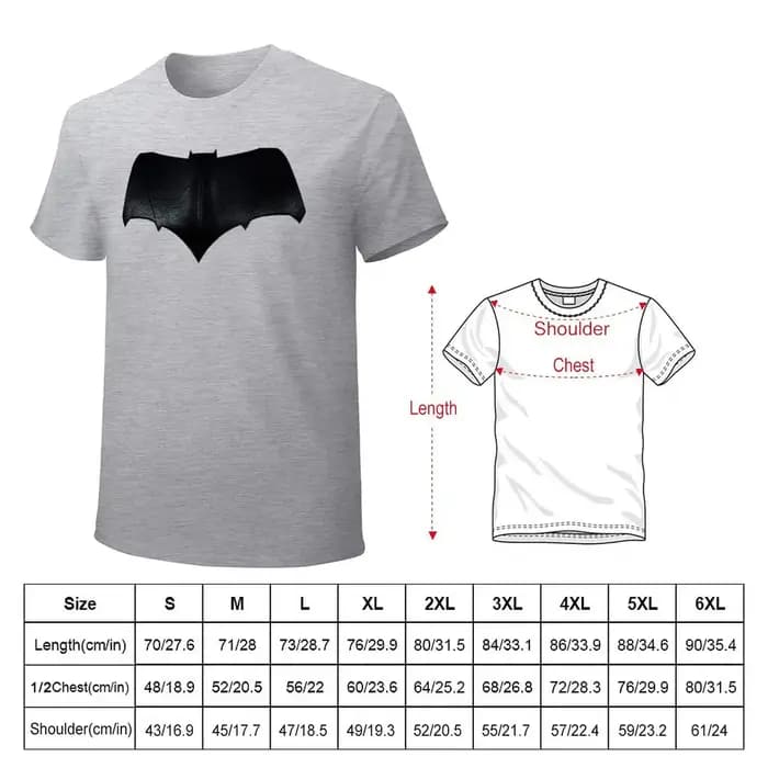 T-shirt noir uni Snyder Bat pour hommes