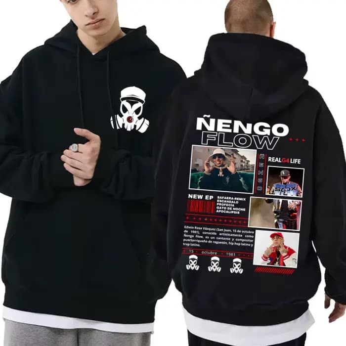 Rappeur Nengo Flow Real G4 Life Tour sweat à capuche hommes femmes mode Hip Hop surdimensionné