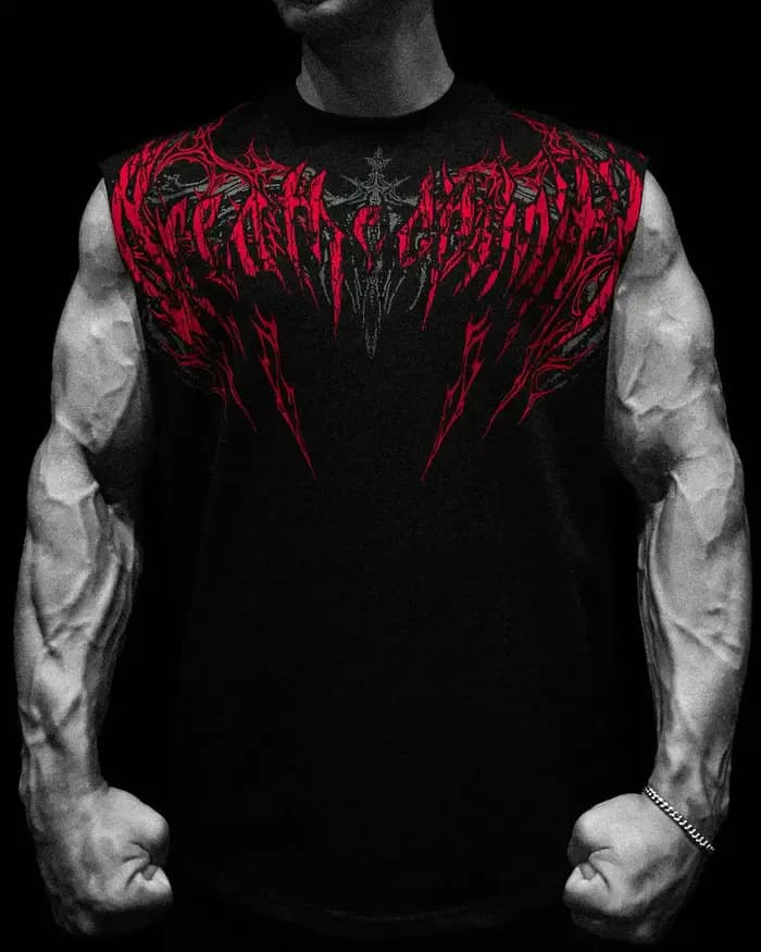 Breathedivinity - Marque de mode de rue américaine - T-shirt de sport et de fitness pour hommes en pur coton