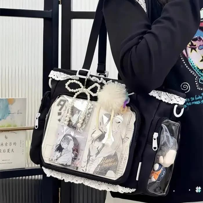 Ballet filles grande capacité Kawaii Itabag japonais Transparent JK épaule sacs à bandoulière cadeau pour amis