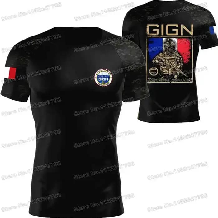T-shirt Groupe d'intervention de la Gendarmerie nationale française